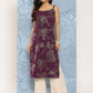 Ahalyaa Floral Foil Printed Crepe Kurta | Swadesiicart