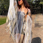 Noroke Silk Fabric Striped Silk Beachwear Cover Up | Swadesiicart