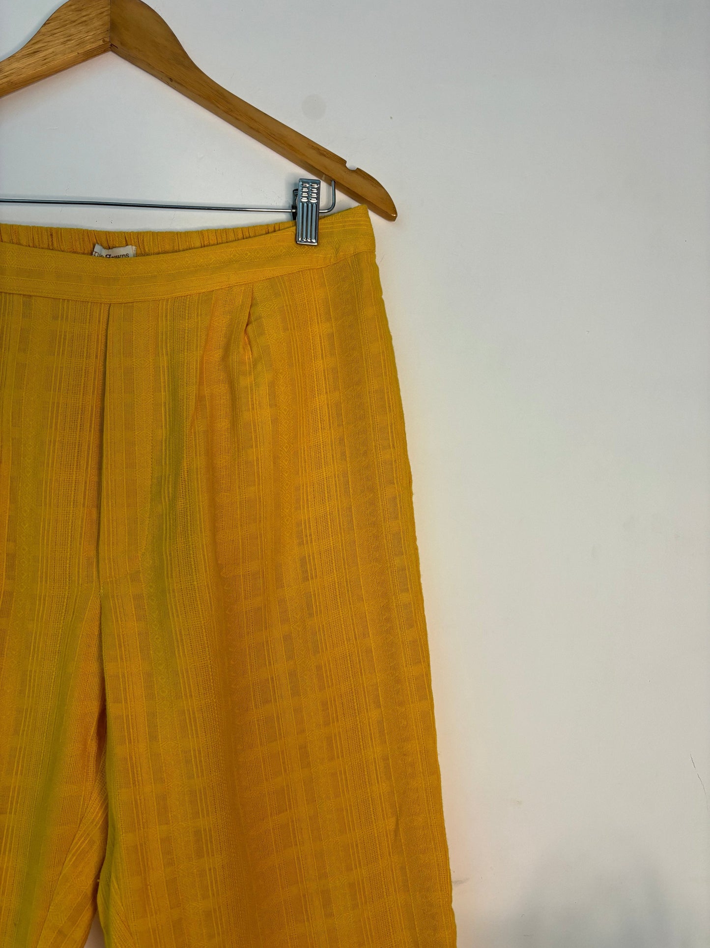 trueBrowns Mustard Gauze Dobby Pant | Swadesiicart