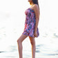 Noroke Sustainable fabric | Bemberg Brown Printed Mini Tiered Dress | Swadesiicart