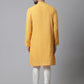 Even Apparels Yellow Kurta With Band Collar | Swadesiicart