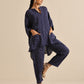trueBrowns Blue Bandhani Silk Printed Boxy Fit Co-Ord Set - Swadesiicart