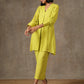 trueBrowns The Penelope - Lime Green Solid Textured Co-Ord Set - Swadesiicart