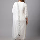 NOZ2TOZ Women's White Chinkankari Printed Kurta Set - Swadesiicart