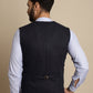 Even Apparels Men's Blue Woolen Double Breast Waistcoat | Swadesiicart