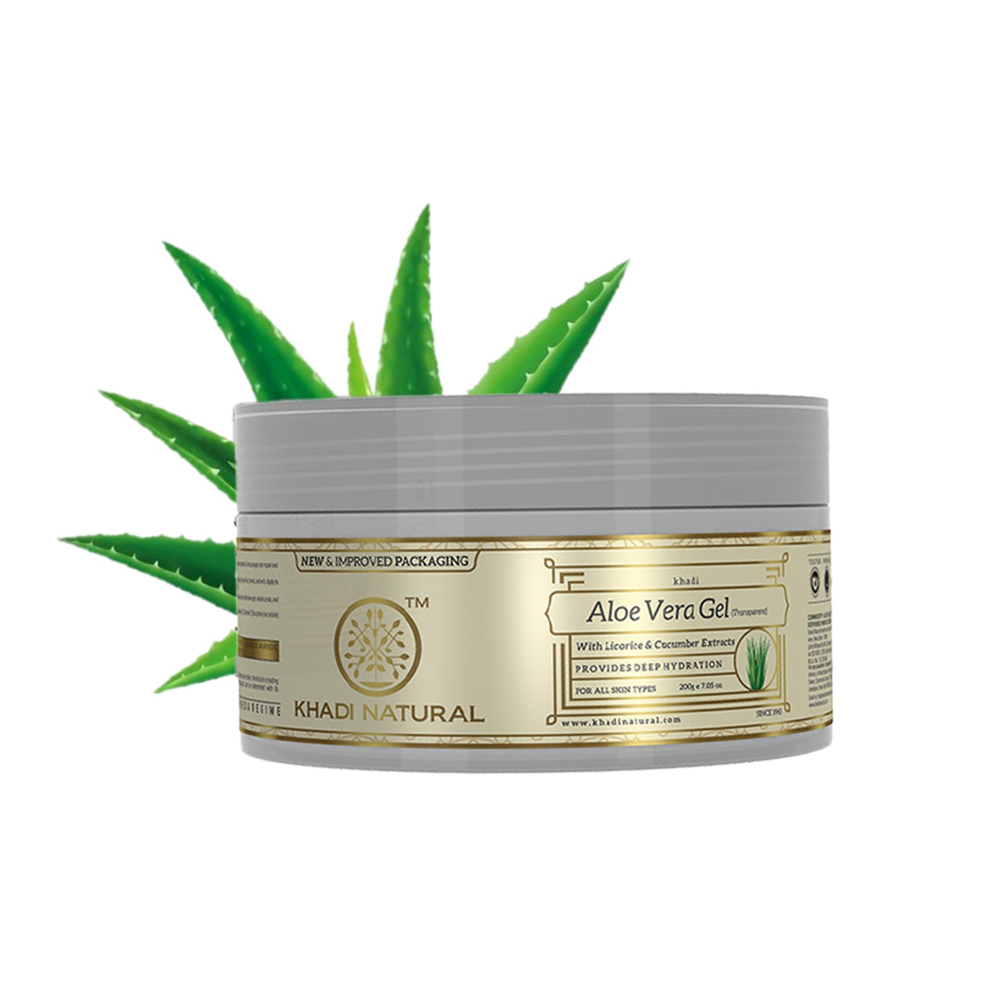 Khadi Natural Aloevera Gel with Liqorice & Cucumber Extracts - 200gm