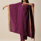 trueBrowns Plum Purple Slub Texture High Low Kaftan Pant Set | Swadesiicart