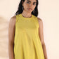 trueBrowns Lime Cotton Sleeveless Co-ord Set - Swadesiicart