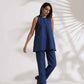 trueBrowns Blue Slub Co-ord Set - Swadesiicart
