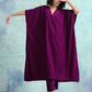 trueBrowns Wine Velvet Kaftan Kurta | Swadesiicart