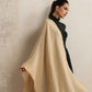 trueBrowns Beige Weave Woollen Stole | Swadesiicart