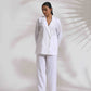 trueBrowns White Cotton Schiffli Jacket Co-ord Set - Swadesiicart