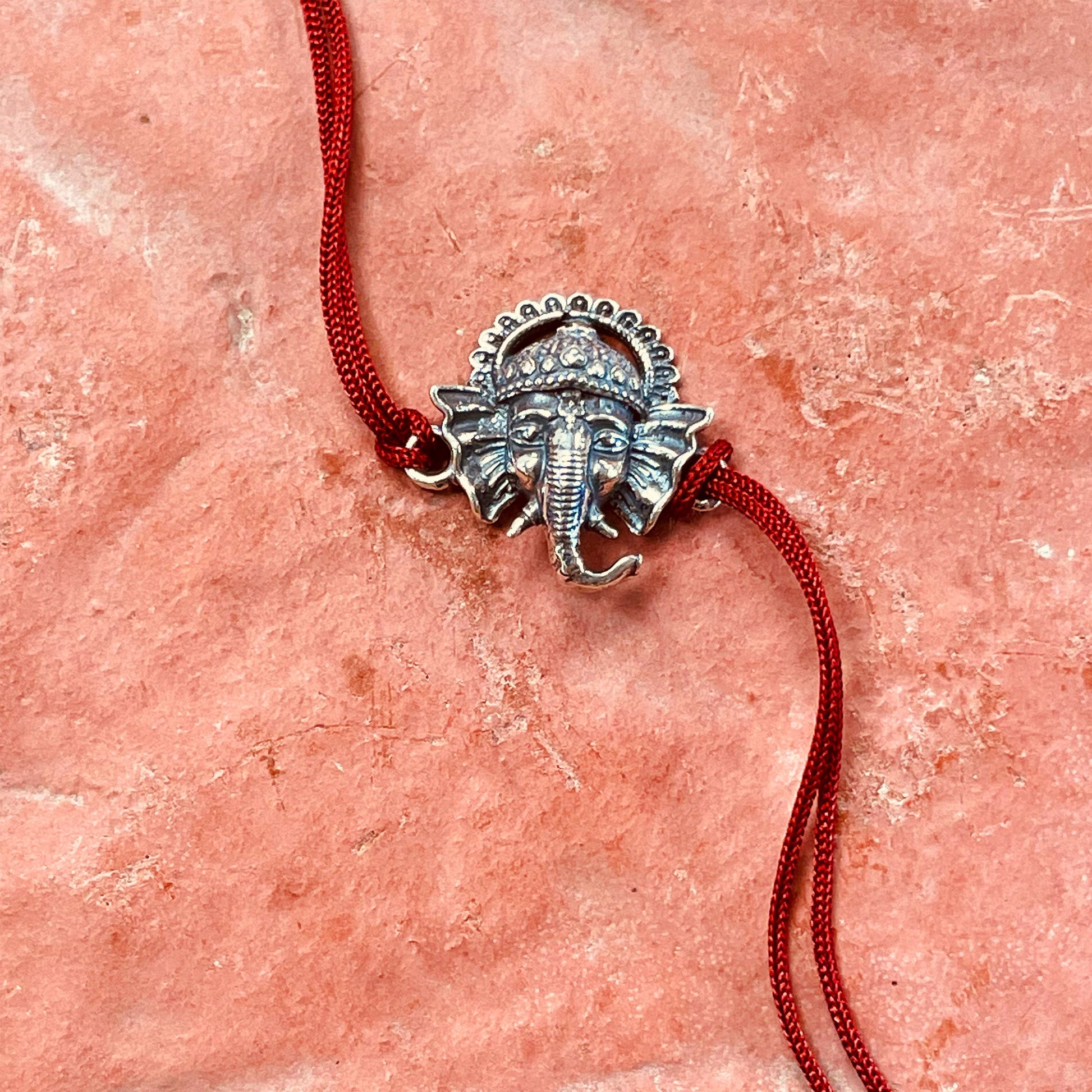 trueBrowns 925 Sterling Silver Ganesh Idol Thread Rakhi | Swadesiicart