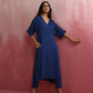 trueBrowns Blue Modal Kimono sleeve Kurta set | Swadesiicart