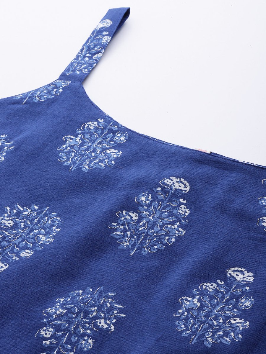 Ahalyaa Floral Printed Pure Cotton Tunic | Swadesiicart