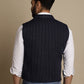 Even Apparels Men's Blue Waistcoat with Notched Lapel | Swadesiicart