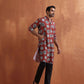 trueBrowns Men's Rust Printed Kurta | Swadesiicart