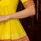 Pomcha Jaipur Tuscan Yellow Cotton Sharara Set | Swadesiicart
