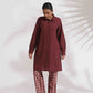 trueBrowns Brown Cotton Solid Kurta Co-ord Set - Swadesiicart