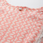Ahalyaa Abstract Printed Pure Cotton Kurta with Lace Detail | Swadesiicart
