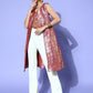 InWeave Women's Pink Brocade Jacket - Swadesiicart