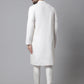 Even Apparels White Pure Cotton Kurta With Band Collar | Swadesiicart