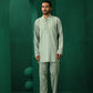 trueBrowns Men's Mint Green Dobby Co-ord Set - Swadesiicart