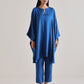 trueBrowns Ink Blue Oversized Round Co-Ord Set - Swadesiicart