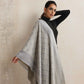 trueBrowns Grey Geometric Woollen Stole | Swadesiicart