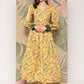 Ahalyaa Floral Printed Tie-Ups Crepe Empire Ethnic Dress | Swadesiicart