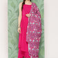 InWeave Women's Fuchsia Strappy Set W Magenta Camelia Cr Dupatta - Swadesiicart
