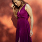 trueBrowns Wine Velvet Sleeveless Dress | Swadesiicart
