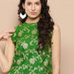 InWeave Women's Green Brocade Halter Top - Swadesiicart