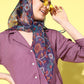 InWeave Women's Mauve Coord Set With Indigo Kalamkari Scarf - Swadesiicart