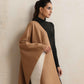 trueBrowns Brown Reversible Solid Woollen Stole | Swadesiicart
