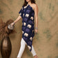 InWeave Women's Blue Elephant Print Oneshoulder Top - Swadesiicart
