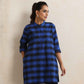 trueBrowns Blue Check Winter Top | Swadesiicart