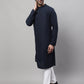 Even Apparels Blue Sherwani Kurta With Asymetrical Cut | Swadesiicart