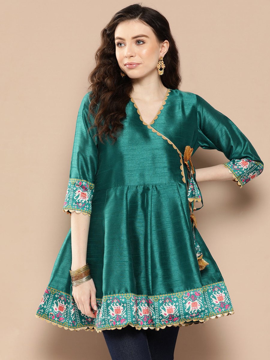 Ahalyaa Embroidered Ethnic Tunic | Swadesiicart