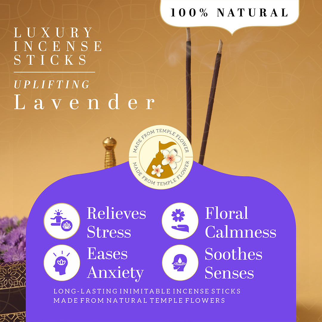 Khadi Natural Incense Sticks Lavender Combo (Pack of 3)