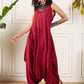 InWeave Maroon Round Sleeveless Jumpsuit - Swadesiicart