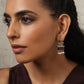 trueBrowns Silver Gold Tone Stud Earrings | Swadesiicart