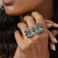 trueBrowns Silver Tone Abstract Sign Ring | Swadesiicart