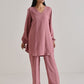 trueBrowns Mauve Short Co-Ord Set - Swadesiicart