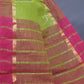 Dual Shade of Parrot Green And Mehndi Pure Mangalgiri Cotton By Gayathri Reddy Designer Studio | Swadesiicart