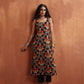 trueBrowns Black Print Straight Kurta Set | Swadesiicart