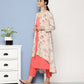 Ahalyaa Women Pink Floral Gotta Patti Kurta with Trousers | Swadesiicart