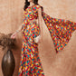 InWeave Women's Multi Color Trangle Skirt Saree - Swadesiicart