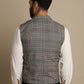 Even Apparels Men's Brown Waistcoat with Notched Lapel | Swadesiicart