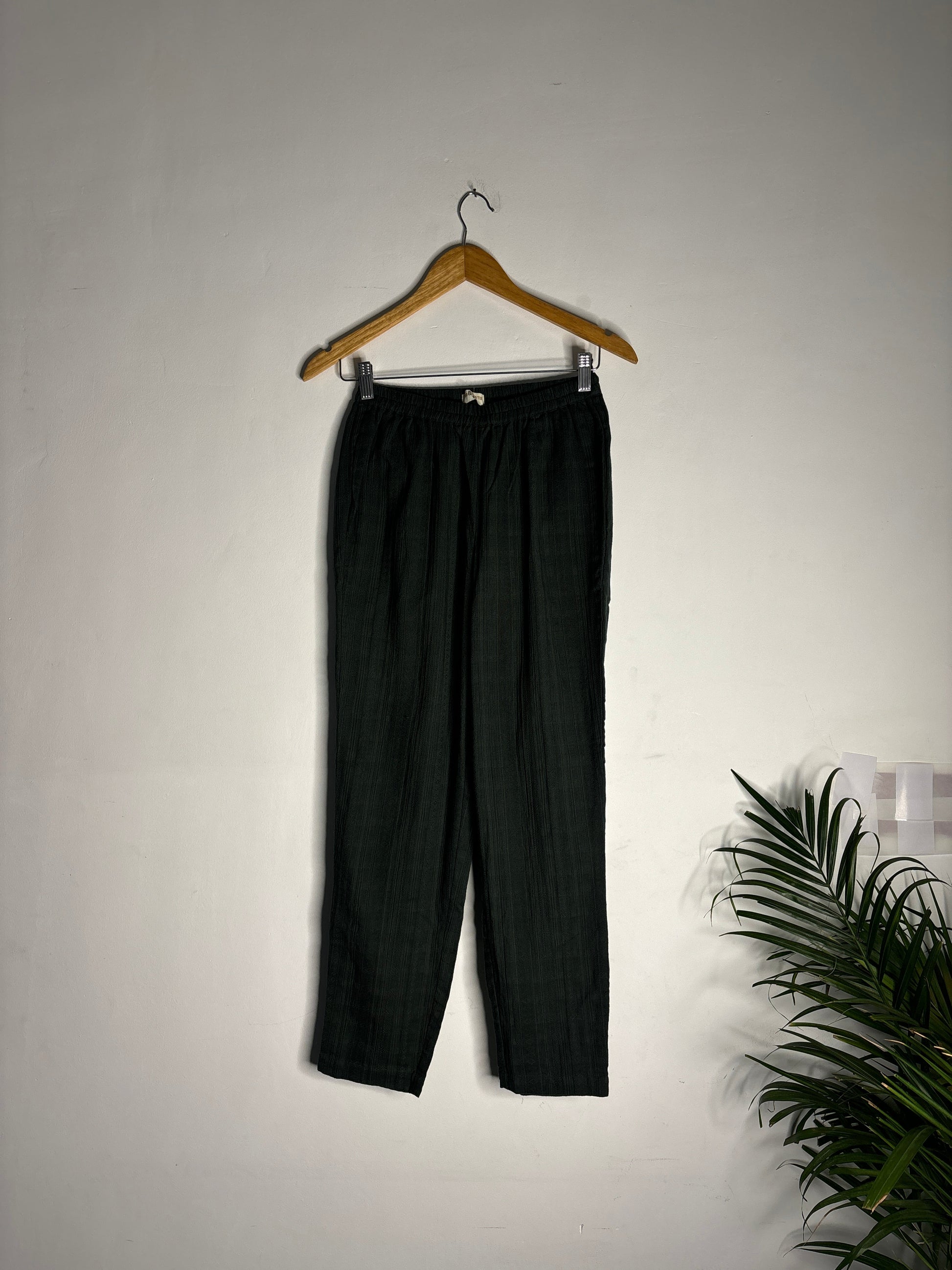 trueBrowns Green Gauze Dobby Kurta Co-ord Set - Swadesiicart